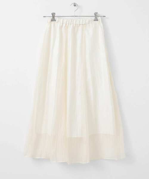 ITEMS URBANRESEARCH（アイテムズ アーバンリサーチ）の「シアーシャイニーフレアスカート（スカート・レディース・ホワイト/パープル/カーキ/グリーン・FREE）」の11枚目の写真