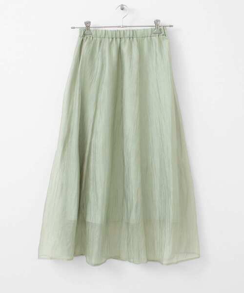ITEMS URBANRESEARCH（アイテムズ アーバンリサーチ）の「シアーシャイニーフレアスカート（スカート・レディース・ホワイト/パープル/カーキ/グリーン・FREE）」の10枚目の写真