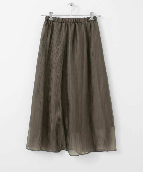 ITEMS URBANRESEARCH（アイテムズ アーバンリサーチ）の「シアーシャイニーフレアスカート（スカート・レディース・ホワイト/パープル/カーキ/グリーン・FREE）」の9枚目の写真