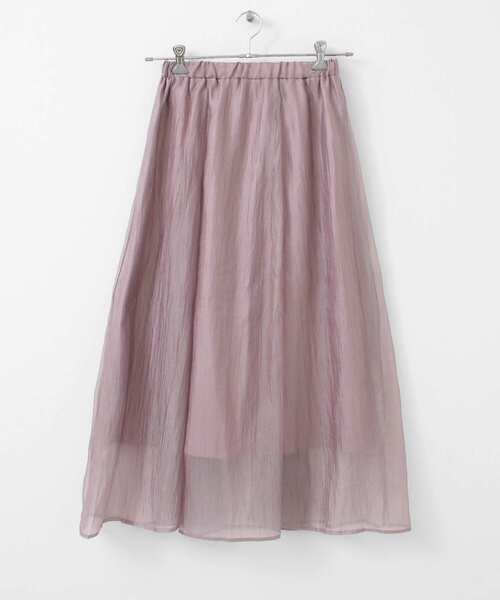 ITEMS URBANRESEARCH（アイテムズ アーバンリサーチ）の「シアーシャイニーフレアスカート（スカート・レディース・ホワイト/パープル/カーキ/グリーン・FREE）」の8枚目の写真