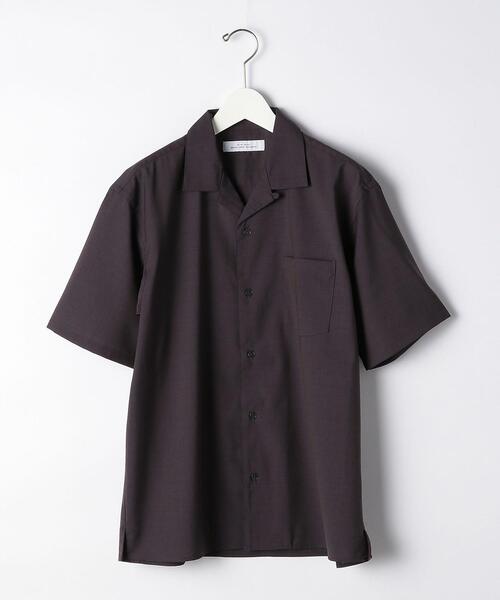 green label relaxing（グリーンレーベルリラクシング）の「＜ 機能 / ストレッチ・洗濯機洗い可 ＞ TW ウォッシャブルトロ オープンカラー シャツ ＃（シャツ/ブラウス・メンズ・ブラック/ナチュラル/ネイビー/ケリー/モカ/ダークブラウン/パープル・X-LARGE/SMALL/MEDIUM/X-SMALL/LARGE）」の7枚目の写真