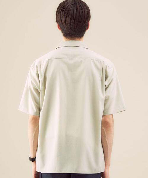 green label relaxing（グリーンレーベルリラクシング）の「OLT＜ 機能 / ストレッチ・洗濯機洗い可 ＞ TW ウォッシャブルトロ オープンカラー シャツ ＃（シャツ/ブラウス・メンズ・モカ/ブラック/ナチュラル/ケリー/ネイビー/パープル/ダークブラウン・LARGE/MEDIUM/SMALL/X-SMALL/X-LARGE）」の10枚目の写真