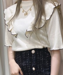 WEGO | WEGO/配色メロウフリルT(Tシャツ/カットソー)