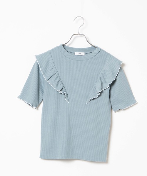 WEGO（ウィゴー）の「WEGO/配色メロウフリルT（Tシャツ/カットソー・レディース・ブラック/サックスブルー/アイボリー/ライトイエロー・FREE）」の22枚目の写真