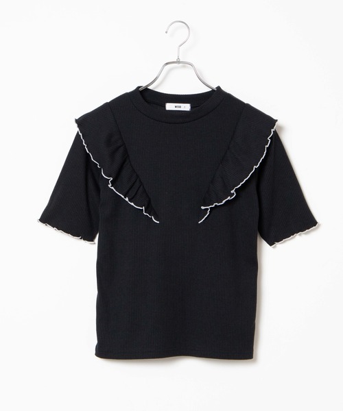 WEGO（ウィゴー）の「WEGO/配色メロウフリルT（Tシャツ/カットソー・レディース・ブラック/サックスブルー/アイボリー/ライトイエロー・FREE）」の20枚目の写真