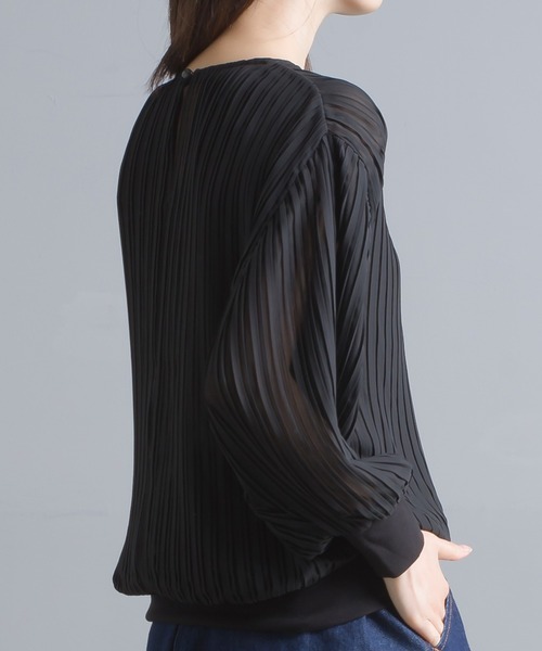 OMNES Supremo(オムネス スプレモ)の「シフォンプリーツプルオーバー ブラウス(シャツ/ブラウス・レディース・ブラック/ベージュ/イエロー・FREE)」の16枚目の写真