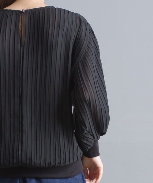 OMNES Supremo(オムネス スプレモ)の「シフォンプリーツプルオーバー ブラウス(シャツ/ブラウス・レディース・ブラック/ベージュ/イエロー・FREE)」の19枚目の写真