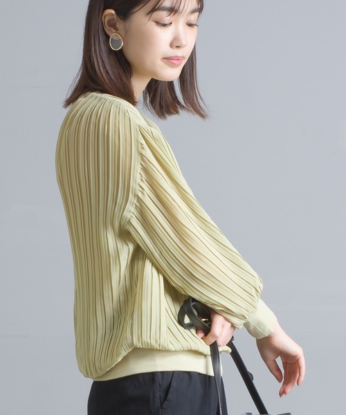 OMNES Supremo(オムネス スプレモ)の「シフォンプリーツプルオーバー ブラウス(シャツ/ブラウス・レディース・ブラック/ベージュ/イエロー・FREE)」の20枚目の写真