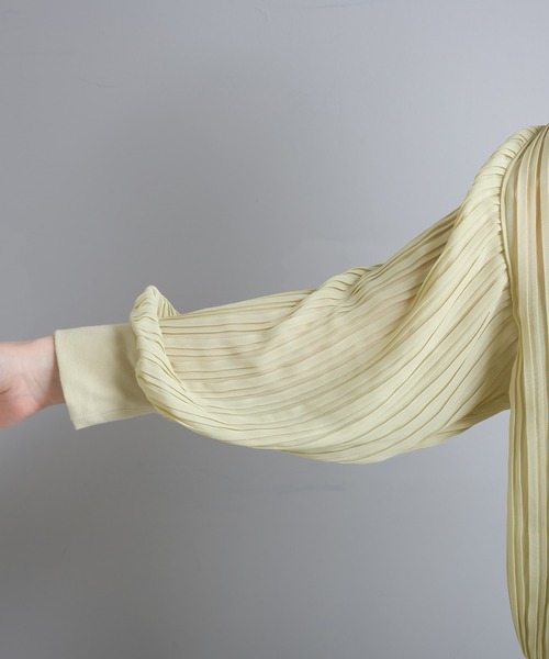 OMNES Supremo(オムネス スプレモ)の「シフォンプリーツプルオーバー ブラウス(シャツ/ブラウス・レディース・ブラック/ベージュ/イエロー・FREE)」の21枚目の写真