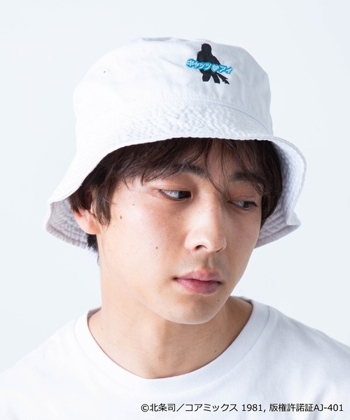 WEGO（ウィゴー）の「∴WEGO/【キャッツ・アイコラボ】バケットハット（ハット・メンズ・ホワイト/ブラック・FREE）」の2枚目の写真