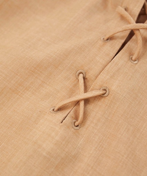 ROPE' PICNIC（ロペピクニック）の「【2WAY】袖ボリュームレースアップブラウス（シャツ/ブラウス・レディース・ホワイト/カーキ/ピンク/キャメル/ダークラベンダー・38）」の12枚目の写真