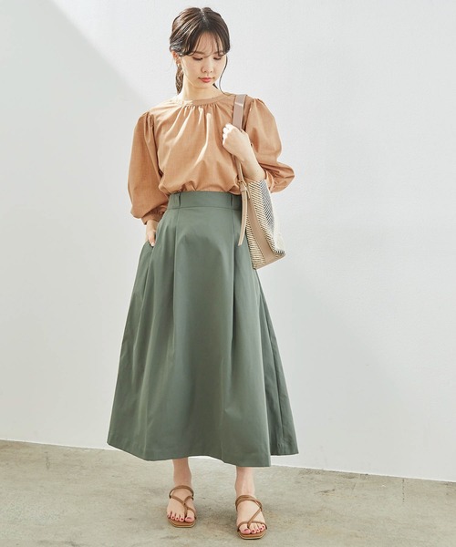 ROPE' PICNIC（ロペピクニック）の「【2WAY】袖ボリュームレースアップブラウス（シャツ/ブラウス・レディース・ホワイト/カーキ/ピンク/キャメル/ダークラベンダー・38）」の18枚目の写真