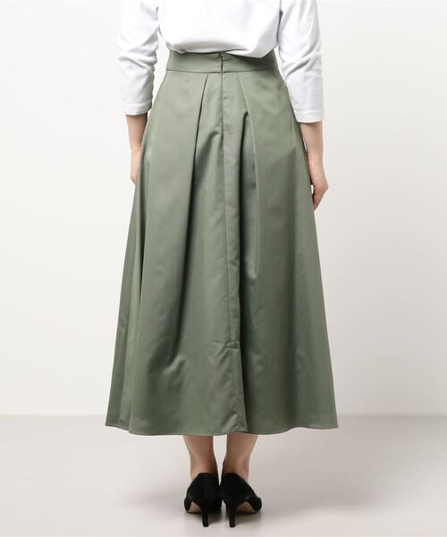 「allureville」 スカート 2 カーキ レディース allureville（アルアバイル）の「グログランタックフレアスカート