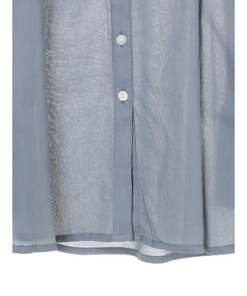 earth music&ecology（アースミュージックアンドエコロジー）の「ピンタックレースチュニック　＊（シャツ/ブラウス・レディース・オフホワイト/ベージュ/サックスブルー/ブラック・FREE）」の9枚目の写真