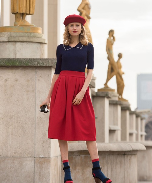 JENNE ジェンヌ カットソー切り替えminiスカート S JENNE（ジェンヌ