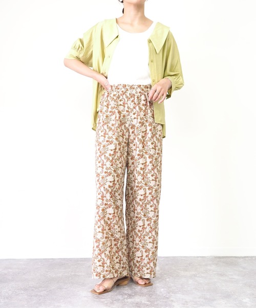 Riberry（リベリー）の「ペイズリー柄パンツ（その他パンツ・レディース・ブラック/ベージュ/グリーン・MEDIUM）」の11枚目の写真