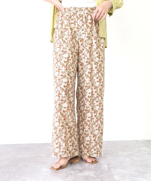 Riberry（リベリー）の「ペイズリー柄パンツ（その他パンツ・レディース・ブラック/ベージュ/グリーン・MEDIUM）」の8枚目の写真