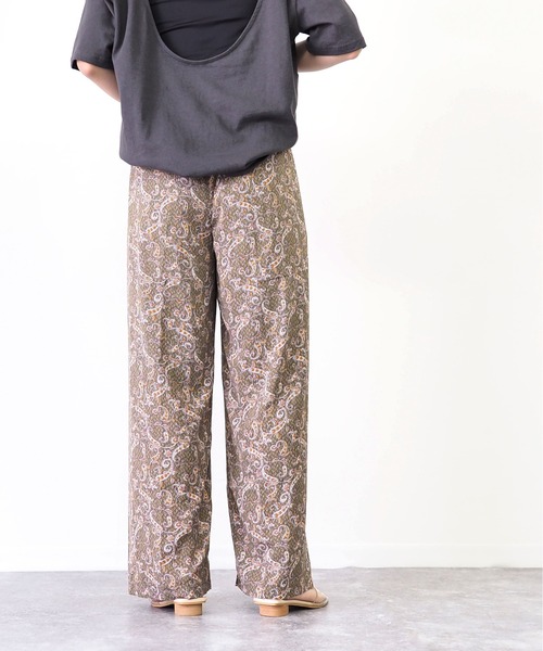 Riberry（リベリー）の「ペイズリー柄パンツ（その他パンツ・レディース・ブラック/ベージュ/グリーン・MEDIUM）」の14枚目の写真