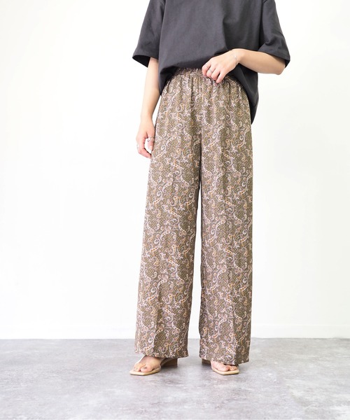 Riberry（リベリー）の「ペイズリー柄パンツ（その他パンツ・レディース・ブラック/ベージュ/グリーン・MEDIUM）」の12枚目の写真