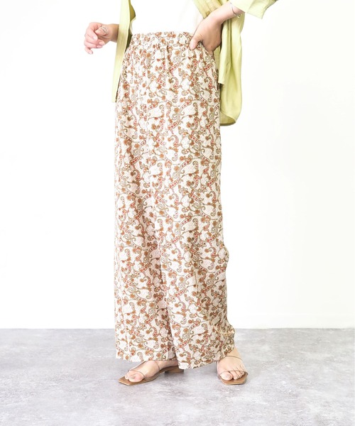 Riberry（リベリー）の「ペイズリー柄パンツ（その他パンツ・レディース・ブラック/ベージュ/グリーン・MEDIUM）」の9枚目の写真