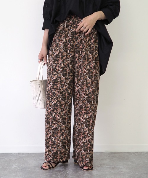 Riberry（リベリー）の「ペイズリー柄パンツ（その他パンツ・レディース・ブラック/ベージュ/グリーン・MEDIUM）」の22枚目の写真