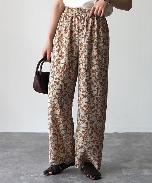 Riberry（リベリー）の「ペイズリー柄パンツ（その他パンツ・レディース・ブラック/ベージュ/グリーン・MEDIUM）」の16枚目の写真