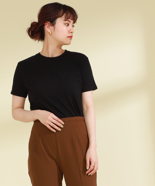 Ray BEAMS(レイビームス)の「Ray BEAMS High Basic / ハーフスリーブ Tシャツ(Tシャツ/カットソー・レディース・ホワイト/ブラック/イエロー/オレンジ・ONE SIZE)」の3枚目の写真