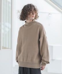 Moss Stitch Bottle Neck Knit/モスステッチボトルネックニット
