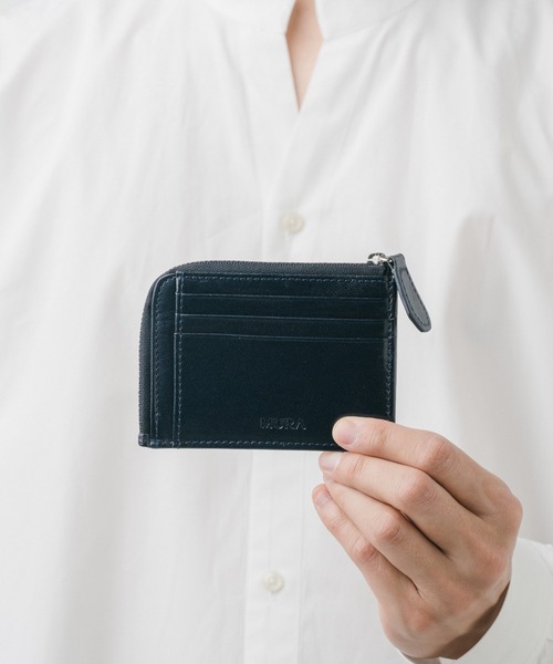 MURA（ムラ）の「イタリアンレザー 本革 薄型 ＹＫＫ L字 ファスナー フラグメントケース（カードケース・メンズ・ネイビー/ダークブラウン/キャメル/グリーン/ブラック・FREE）」の16枚目の写真
