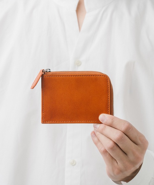 MURA（ムラ）の「イタリアンレザー 本革 薄型 ＹＫＫ L字 ファスナー フラグメントケース（カードケース・メンズ・ネイビー/ダークブラウン/キャメル/グリーン/ブラック・FREE）」の9枚目の写真