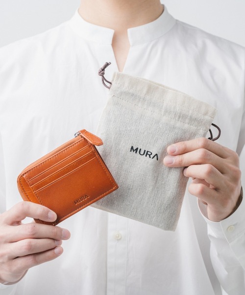 MURA（ムラ）の「イタリアンレザー 本革 薄型 ＹＫＫ L字 ファスナー フラグメントケース（カードケース・メンズ・ネイビー/ダークブラウン/キャメル/グリーン/ブラック・FREE）」の21枚目の写真