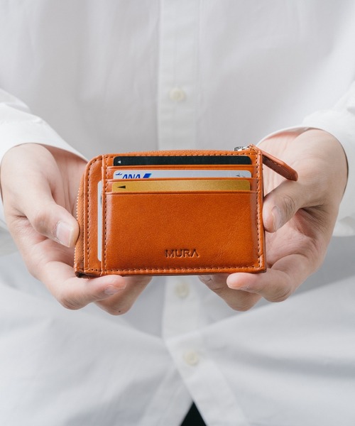 MURA（ムラ）の「イタリアンレザー 本革 薄型 ＹＫＫ L字 ファスナー フラグメントケース（カードケース・メンズ・ネイビー/ダークブラウン/キャメル/グリーン/ブラック・FREE）」の22枚目の写真