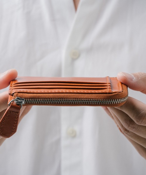 MURA（ムラ）の「イタリアンレザー 本革 薄型 ＹＫＫ L字 ファスナー フラグメントケース（カードケース・メンズ・ネイビー/ダークブラウン/キャメル/グリーン/ブラック・FREE）」の19枚目の写真