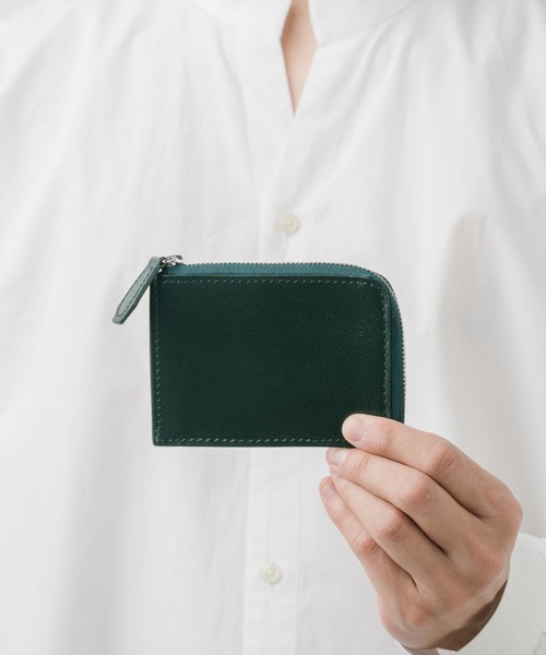 MURA（ムラ）の「イタリアンレザー 本革 薄型 ＹＫＫ L字 ファスナー フラグメントケース（カードケース・メンズ・ネイビー/ダークブラウン/キャメル/グリーン/ブラック・FREE）」の12枚目の写真