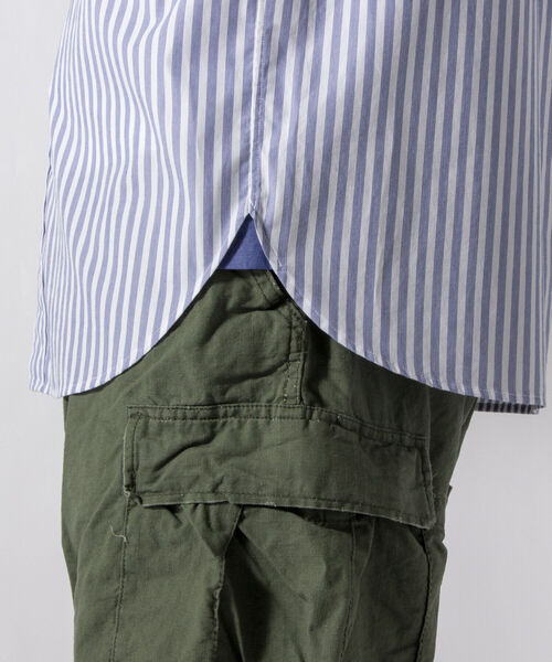 NOLLEY'S goodman(ノーリーズグッドマン)の「ベーシックスタンドカラー バンドカラー 半袖シャツ (※ON/OFFで使える万能なトレンドアイテム)(シャツ/ブラウス・メンズ・ホワイト系その他4/ブラウン系その他/ブラウン系その他3・SMALL/MEDIUM/LARGE/X-LARGE)」の10枚目の写真