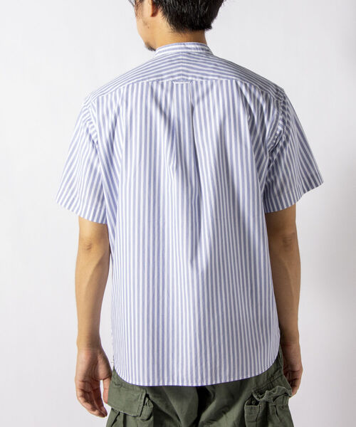 NOLLEY'S goodman(ノーリーズグッドマン)の「ベーシックスタンドカラー バンドカラー 半袖シャツ (※ON/OFFで使える万能なトレンドアイテム)(シャツ/ブラウス・メンズ・ホワイト系その他4/ブラウン系その他/ブラウン系その他3・SMALL/MEDIUM/LARGE/X-LARGE)」の11枚目の写真