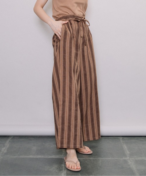 refinedworks（リファインドワークス）の「杢ストライプワイドPT（その他パンツ・レディース・ブラウン/グレー・FREE）」の16枚目の写真