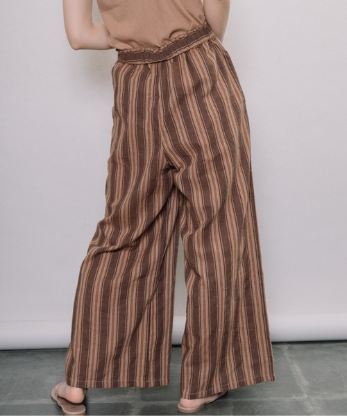 refinedworks（リファインドワークス）の「杢ストライプワイドPT（その他パンツ・レディース・ブラウン/グレー・FREE）」の18枚目の写真