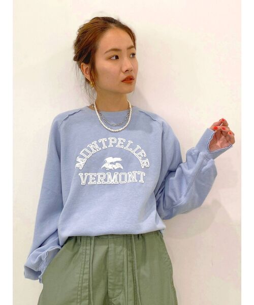 Ungrid（アングリッド）の「発砲プリントスウェット(トレーナー)（スウェット・レディース・レッド/ブルー/パープル・FREE）」の2枚目の写真