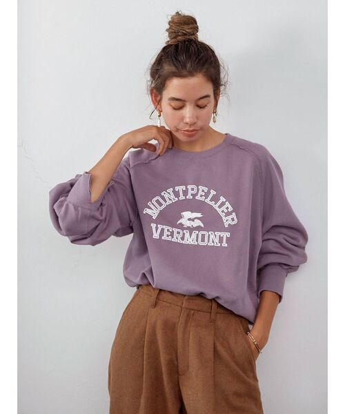 Ungrid（アングリッド）の「発砲プリントスウェット(トレーナー)（スウェット・レディース・レッド/ブルー/パープル・FREE）」の4枚目の写真