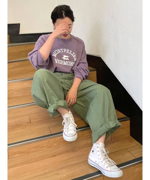 Ungrid（アングリッド）の「発砲プリントスウェット(トレーナー)（スウェット・レディース・レッド/ブルー/パープル・FREE）」の20枚目の写真