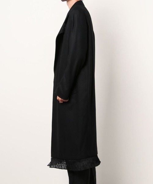 DRESSEDUNDRESSED（ドレスドアンドレスド）の「Fringe Double-Breasted Coat（チェスターコート・メンズ・ブラック・4/3/2）」の8枚目の写真