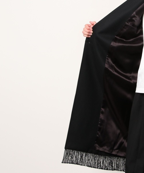 DRESSEDUNDRESSED（ドレスドアンドレスド）の「Fringe Double-Breasted Coat（チェスターコート・メンズ・ブラック・4/3/2）」の10枚目の写真