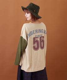 CUBE SUGAR（キューブシュガー）の「WEB限定 天竺 バックプリント 巾広 プルオーバー（Tシャツ/カットソー）」