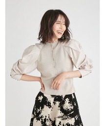 FRAY I.D（フレイアイディー）の「タックスリーブコンビニットカーデ  