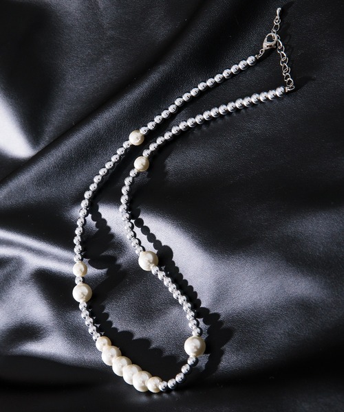 Adoon plain（アドーンプレーン）の「【Adoon plain】パールボールネックレス（ネックレス・メンズ・ライトグレー・FREE）」の10枚目の写真