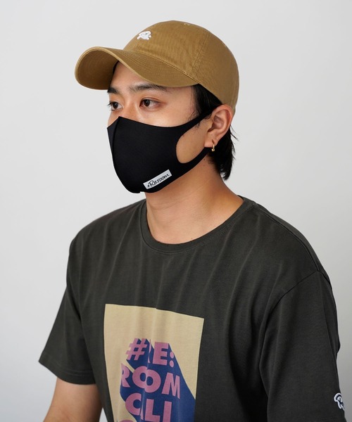 #Re:room(リルーム)の「ボックスロゴプリントウォッシャブルマスク(マスク・メンズ・ブラック/ベージュ/ホワイト/ピンク/グレー・FREE)」の7枚目の写真