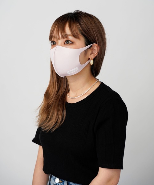 #Re:room(リルーム)の「ボックスロゴプリントウォッシャブルマスク(マスク・メンズ・ブラック/ベージュ/ホワイト/ピンク/グレー・FREE)」の8枚目の写真