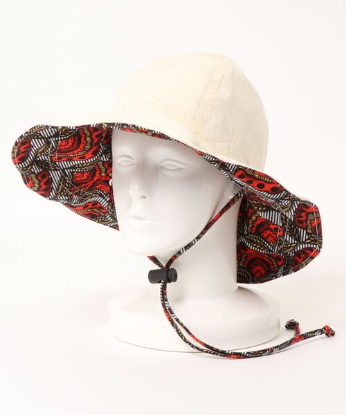 チャイハネ（チャイハネ）の「【チャイハネ】アフリカン幾何学柄リバーシブルハット（ハット・レディース・レッド/イエロー/ブルー・FREE）」の8枚目の写真