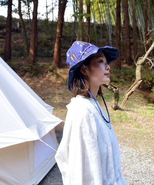 チャイハネ（チャイハネ）の「【チャイハネ】アフリカン幾何学柄リバーシブルハット（ハット・レディース・レッド/イエロー/ブルー・FREE）」の10枚目の写真